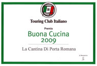 Touring Club Italiano - Premio Buona Cucina 2009