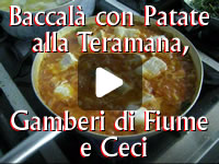 Baccalà Gamberi di fiume e Ceci
